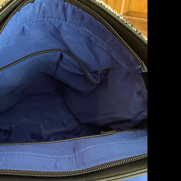 Christian Lacroix black/white plaid wool backpack purse - Picture 8 of 10